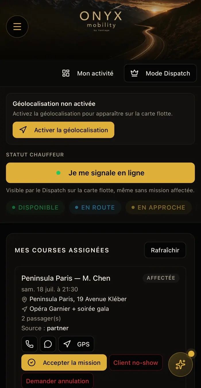 App chauffeur